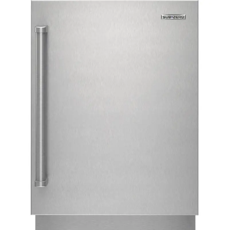 Designer Series Undercounter Stainless Steel Solid Door Panel With Pro Handle - Right Hinge