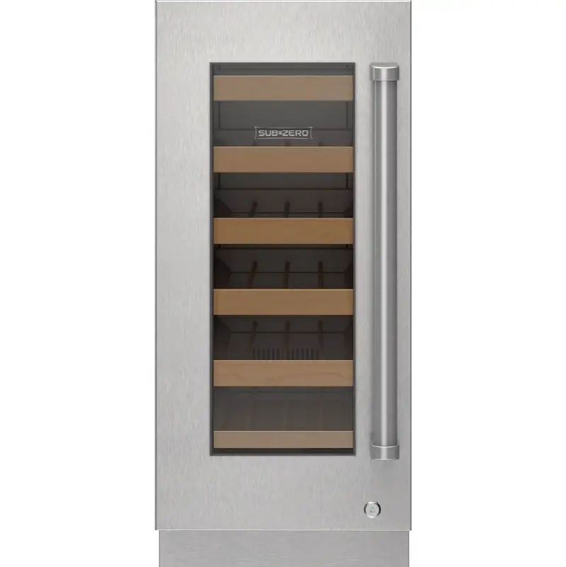 15" Designer Series Undercounter Stainless Steel Glass Door Panel With Lock An
