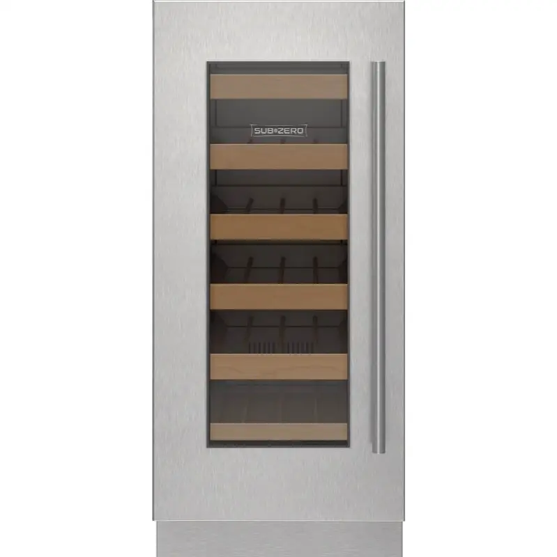 15" Designer Series Undercounter Stainless Steel Glass Door Panel With Tubula