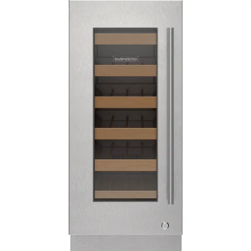15" Designer Series Undercounter Stainless Steel Glass Door Panel With Lock An