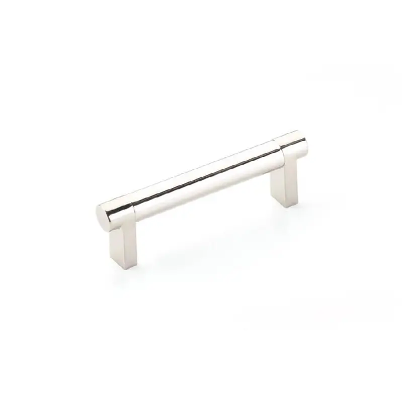Select Cabinet Pull 5 in C-C, Rectangular Stem US14, Smooth Bar