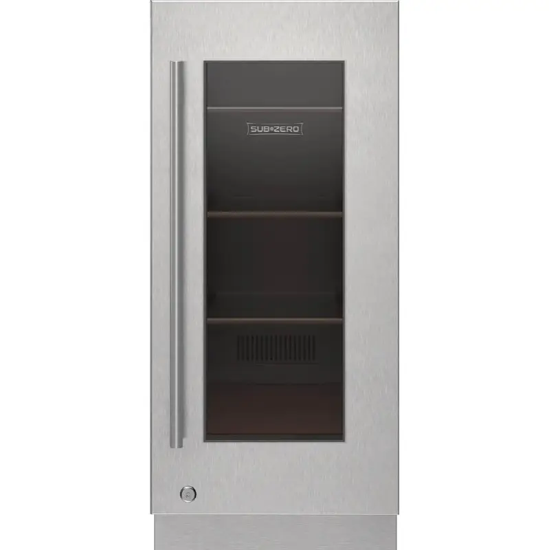 15" Designer Series Undercounter Stainless Steel Glass Door Panel With Lock An