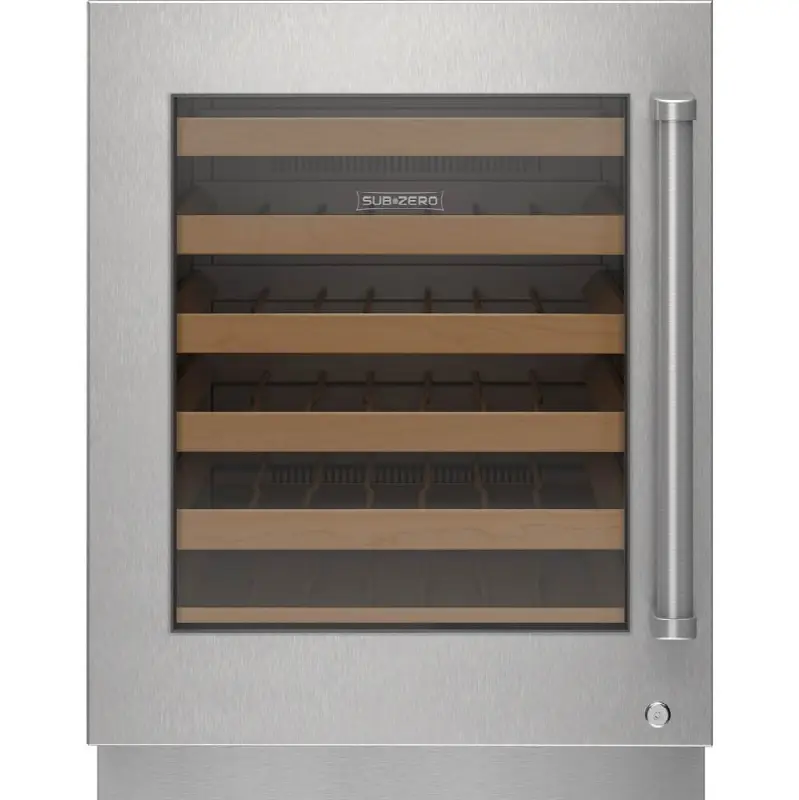 24" Designer Series Undercounter ADA Height Stainless Steel Glass Door Panel