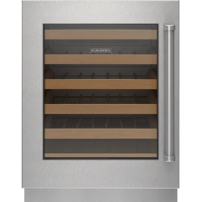 24" Designer Series Undercounter ADA Height Stainless Steel Glass Door Panel