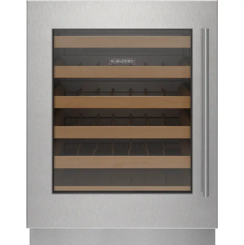 24" Designer Series Undercounter ADA Height Stainless Steel Glass Door Panel
