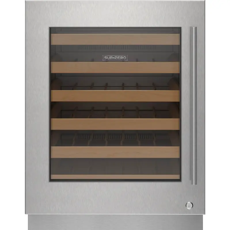 24" Designer Series Undercounter ADA Height Stainless Steel Glass Door Panel