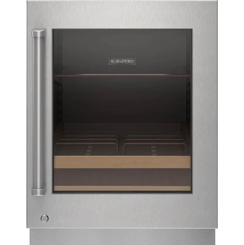 24" Designer Series Undercounter ADA Height Stainless Steel Glass Door Panel