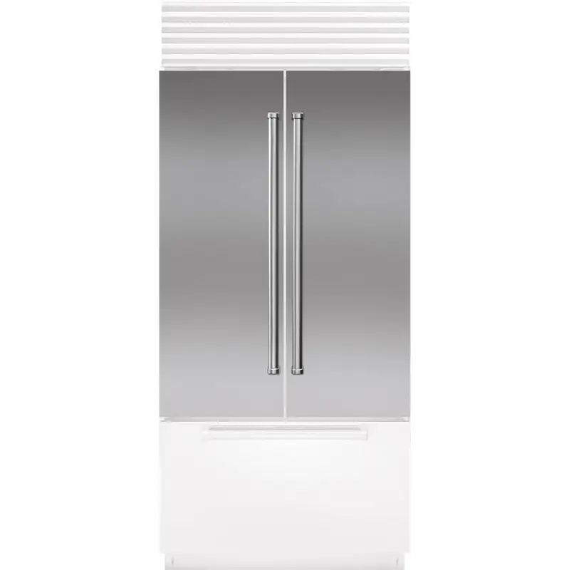 Classic 48" French Door Stainless Steel Flush Inset Door Panel With Pro Handle