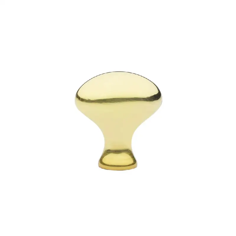 Cabinet Knob, Brass Egg, 1-1/4", US