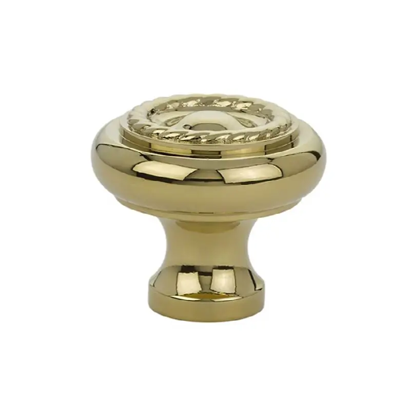 Cabinet Knob, Brass Rope, 1", US