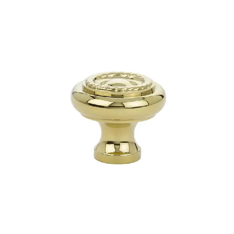 Cabinet Knob, Brass Rope, 1-3/4", US