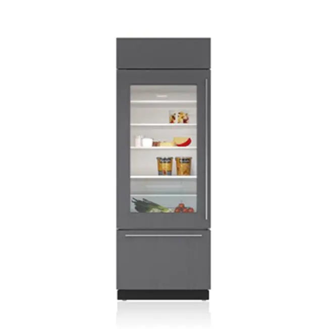 30" Built-In, Over-Under, Glass Door, Overlay, Right Hinge