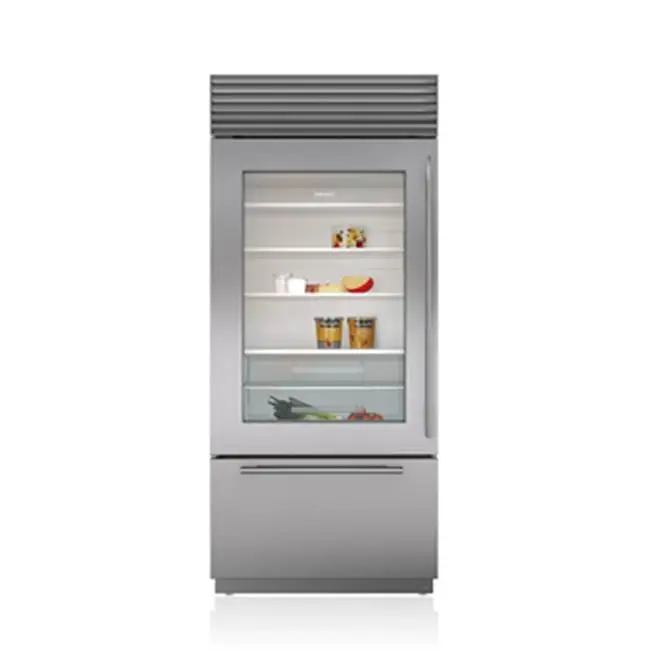 36" Built-In, Over-Under, Glass Door, SS, Tubular Handle, Right Hinge