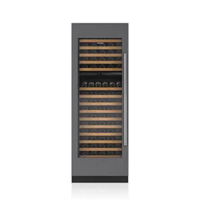 30" Integrated, Wine, Left Hinge