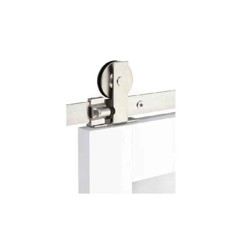 Barn Door, Modern Rectangular, Top Mount, 10", Solid Wheel, Classic Fastener