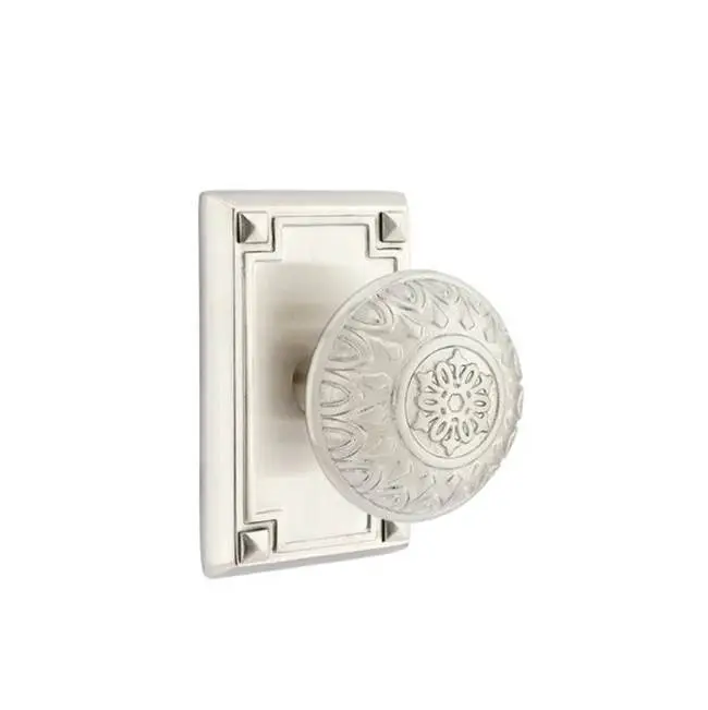 Concealed, Passage, Arts and Crafts Rectangular Rosette, Lancaster Knob, US1