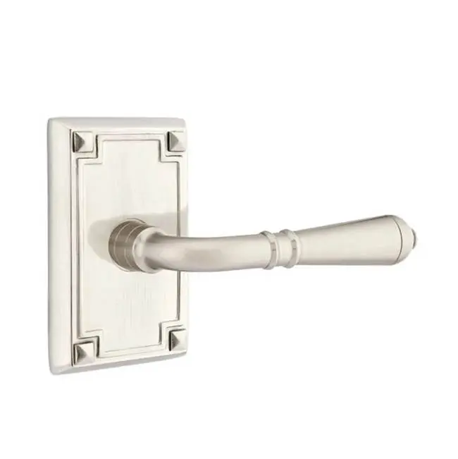 Concealed, Passage, Arts and Crafts Rectangular Rosette, Turino Lever, US1