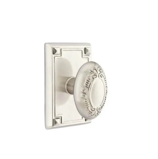 Concealed, Passage, Arts and Crafts Rectangular Rosette, Victoria Knob, US1