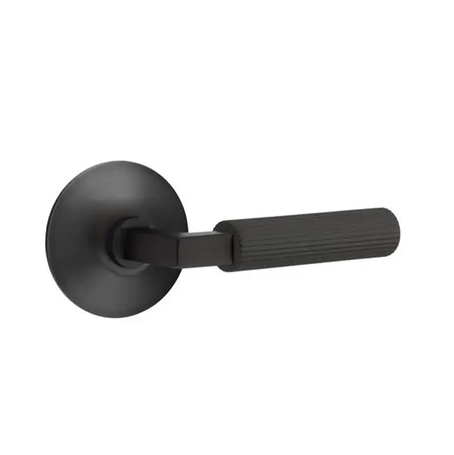 Concealed Fastener, Passage, Modern Rosette US19, L-Square Stem US19, Straight Knurled Handle US19