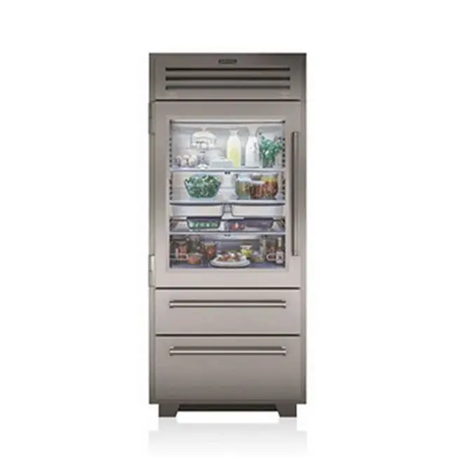 36" Pro Refrigerator/Freezer - Glass Door - Left Hinge