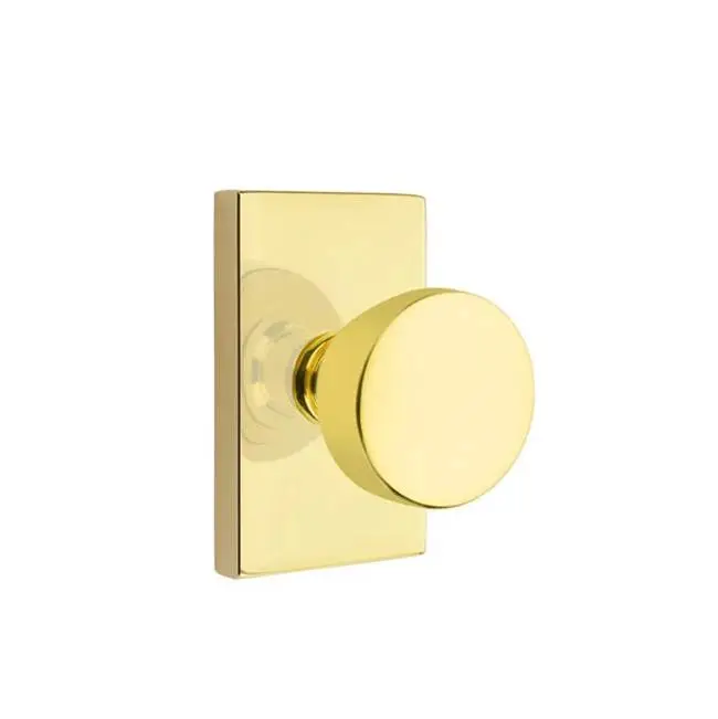 Concealed Fastener, Passage, Modern Rectangular Rosette, Laurent Round Knob, US