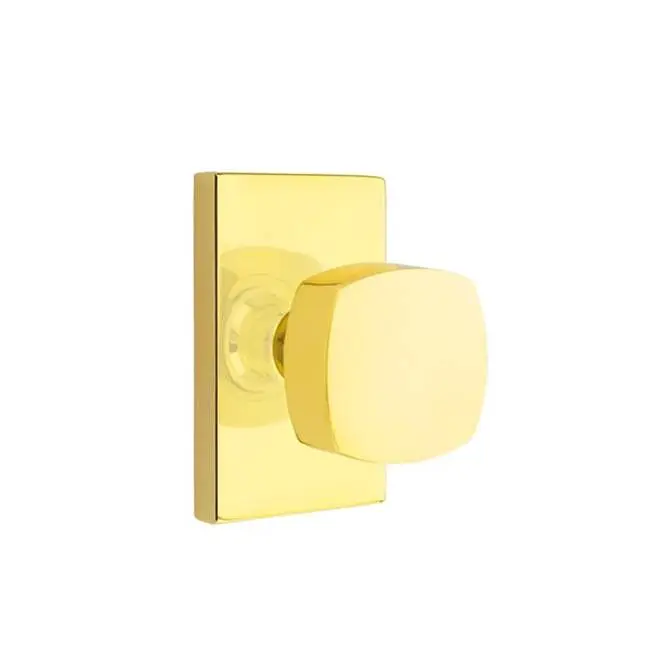 Concealed Fastener, Privacy, Modern Rectangular Rosette, Freestone Square Knob, US