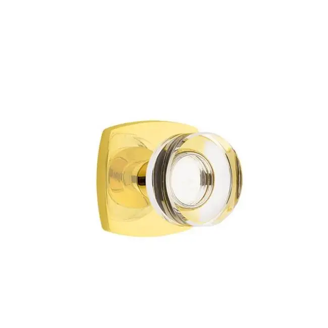 Concealed Fastener Passage, Urban Modern Rosette, Modern Disc Crystal Knob, US