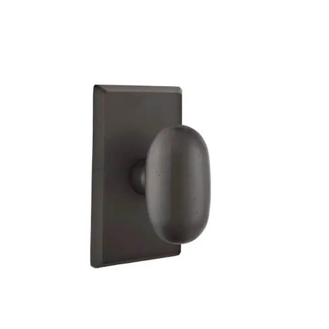 Concealed, Passage, No.3 Rosette, Bronze Egg Knob