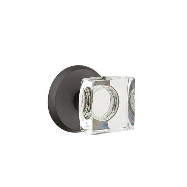 Concealed, Passage, No.2 Rosette, Modern Square Crystal Knob