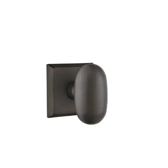 Concealed, Passage, No.6 Rosette, Bronze Egg Knob