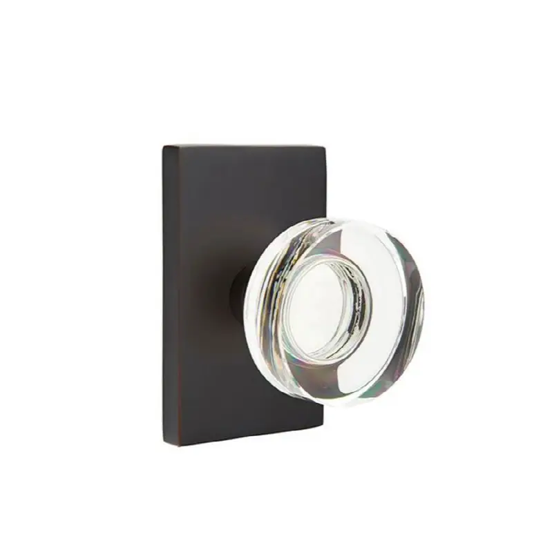 Concealed, Passage, Oval Rosette, Modern Disc Crystal Knob, US