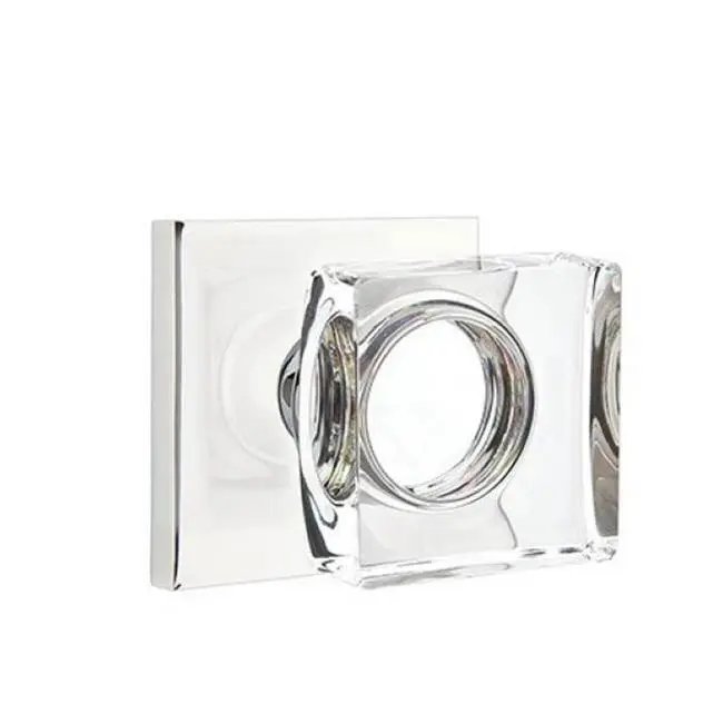 Concealed, Passage, Oval Rosette, Modern Square Crystal Knob, US