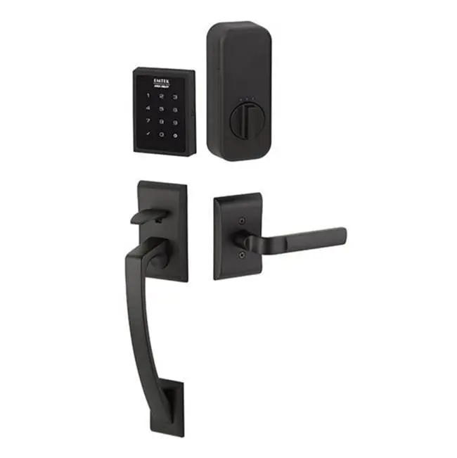 Electronic EMPowered Motorized Touchscreen Keypad Entry Set with Ares Grip, Sion Lever, RH, US1