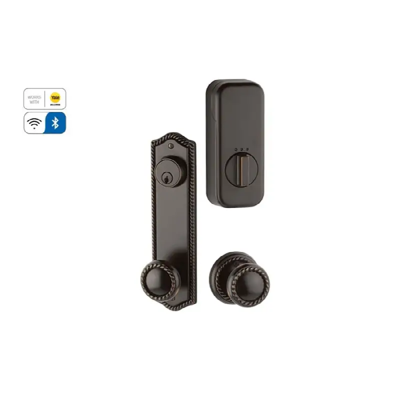 EMPowered Upgrade, Passage Single Keyed, Sideplate Locksets Rope 5-1/2 inch Center to Center Keyed, Rope Lever, LH, US1