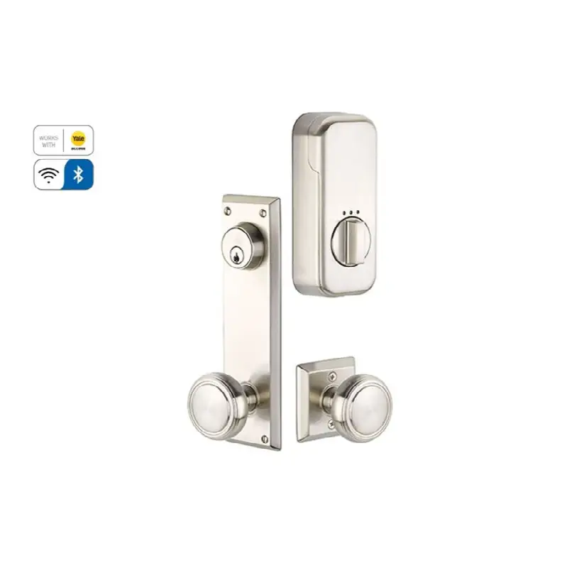 EMPowered Upgrade, Passage Single Keyed, Sideplate Locksets Quincy 5-1/2 inch Center to Center Keyed, Basel Lever, RH, US