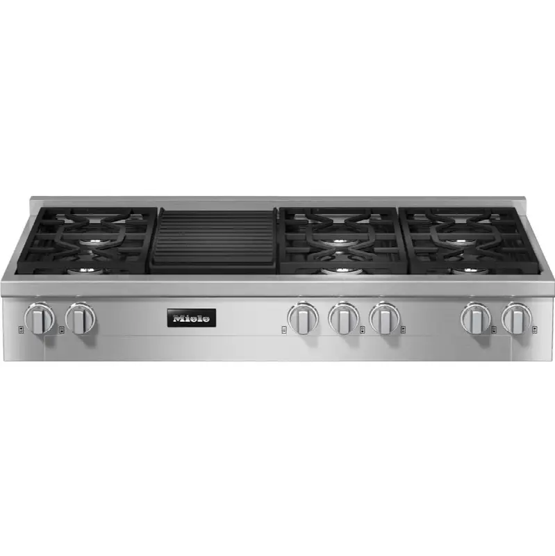 KMR 1355-3 G GR - 48" Rangetop 6 Burner/Grill Nat Gas DirectSelect