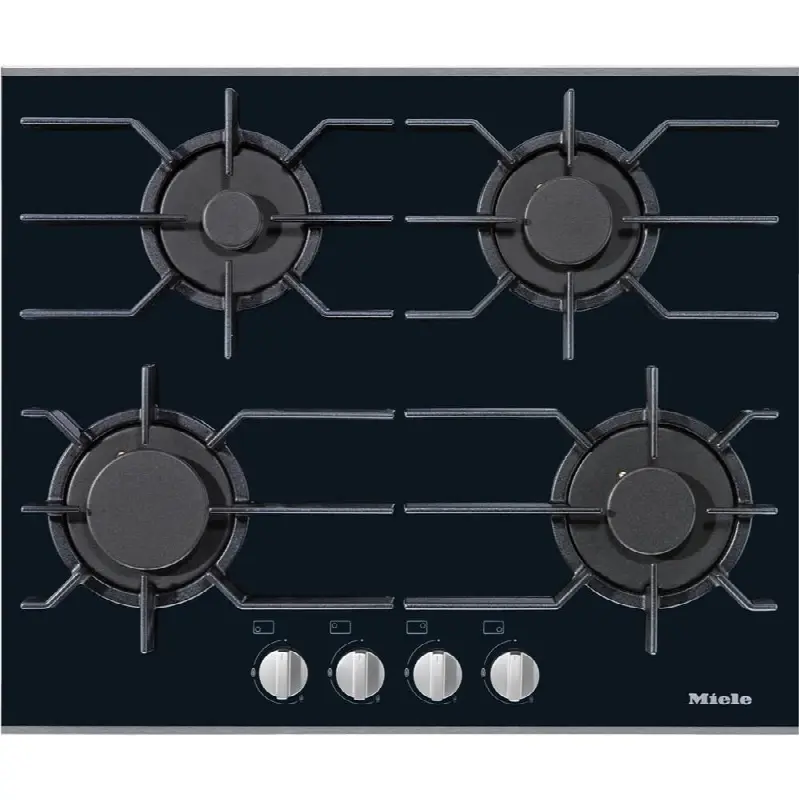 KM 3010 G - 24" Cooktop on Black Glass Cooktop Nat Gas (Stainless Steel)