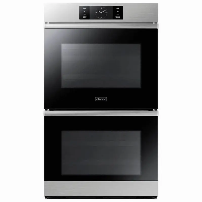 30" Double Wall Oven Steam, Contemporary, Silver