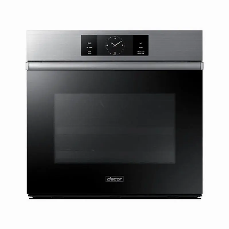 30" Single Wall Oven Steam, Contemporary, Silver