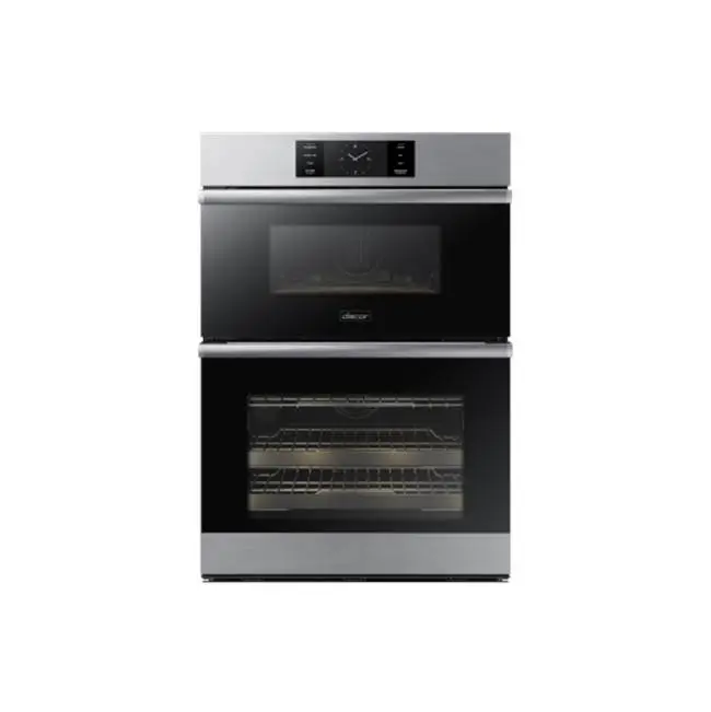 30" Microwave Combination Wall Oven Steam, Transitional, Silver