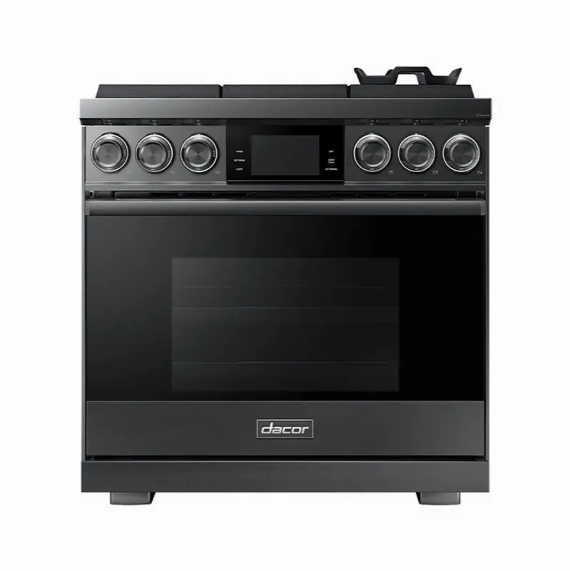 36" Gas Pro-Range 6 Burners, Contemporary, Graphite, NG