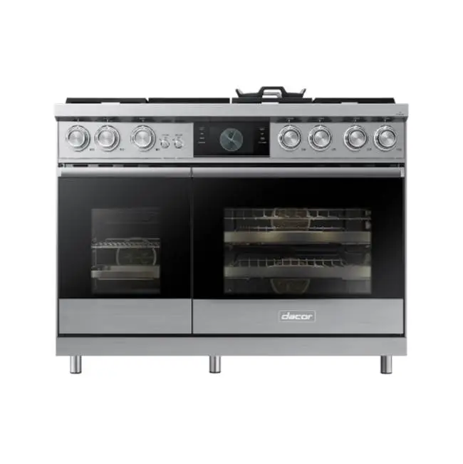 48" Dual Fuel Pro-Range 6 Burners with Griddle, Contemporary, Graphite, NG/LP