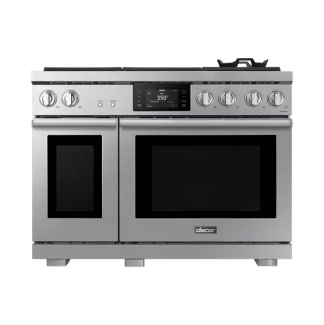 48" Gas Pro-Range 6 Burners, Transitional, Silver, NG/LP