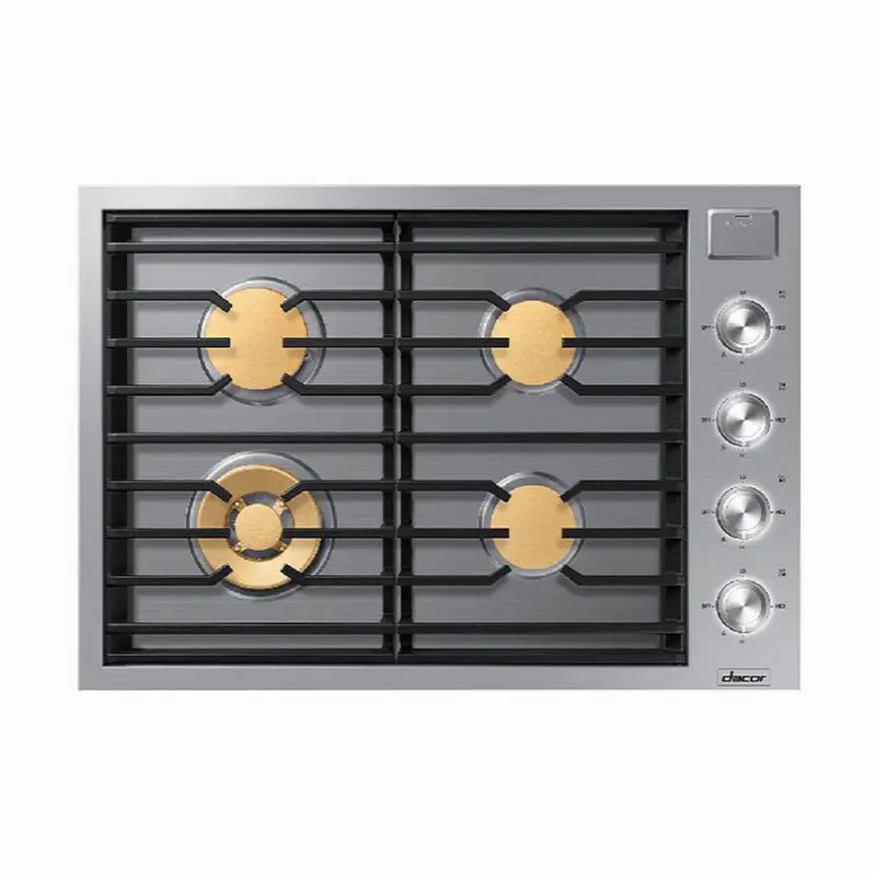 30" Gas Cooktop 4 Burners, Flush, Contemporary, Graphite, NG/LP