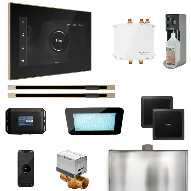 Bliss Max Steam Shower Control Package with iSteamX Control and Linear Steamhead