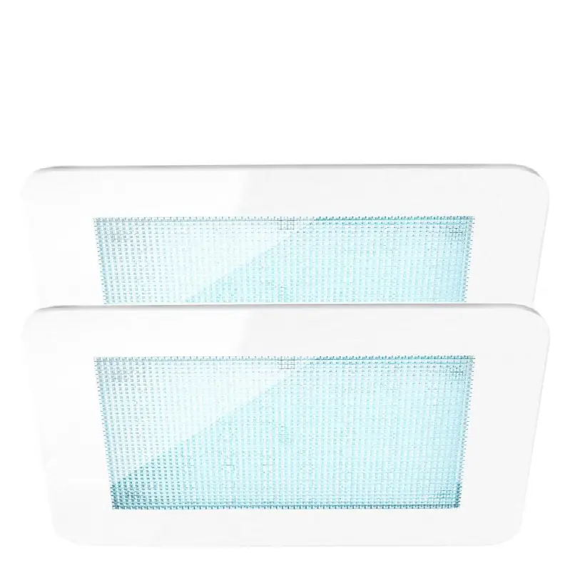 12.62 in. W. ChromaTherapy Light with LED Clusters in White (2-Pack)