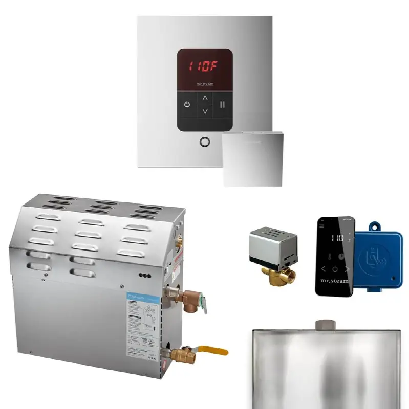 MS 5 kW (5000 W) Steam Shower Generator Package with square iTempo Control