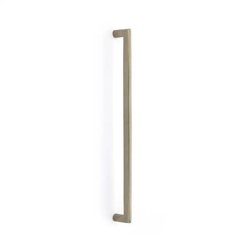 Emtek Sandcast Bronze Rail Glass Shower Door Appliance Pull 18-in, Tumbled White Bronze (GBTB)