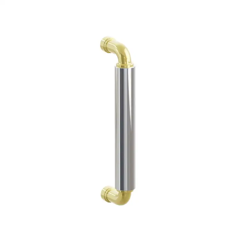 Glass Shower Door Back to Back, Select Door Pull 8 inch C-C, R-Bar Stem US