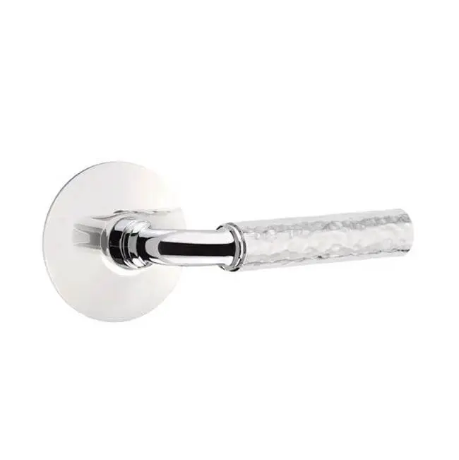 Emtek Select Passage Interior Mortise w/ Modern Rosette & R-Bar Stem, Hammered Lever (LH)